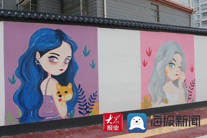 菏泽街头墙绘艺术 让老街小巷“变身”网红打卡地(图2) 菏泽街头墙绘艺术 让老街小巷“变身”网红打卡地(图2)