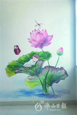高明90后墙绘师彭美琪：一画一风景 乡村添色彩(图2)