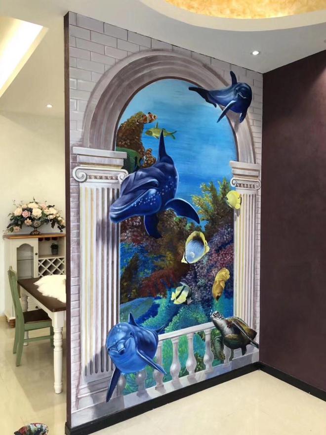 艺术墙绘蓝迪装饰呈现——珠海彩绘公司十大品牌蓝迪装饰彩绘(图2)