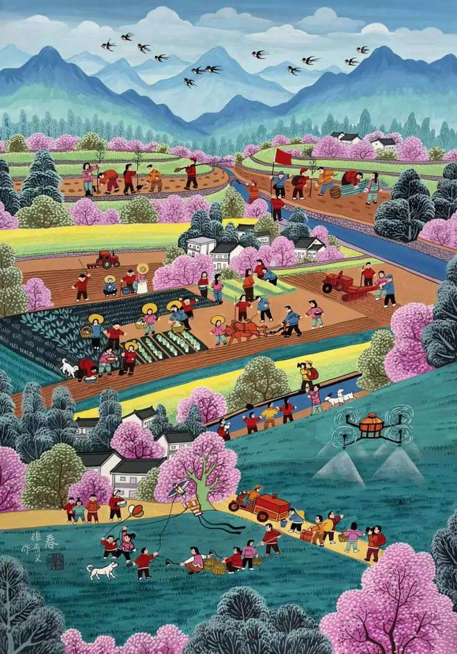 共和国75周年礼赞丨一墙画作“画”活鄠邑(图2) 共和国75周年礼赞丨一墙画作“画”活鄠邑(图2)