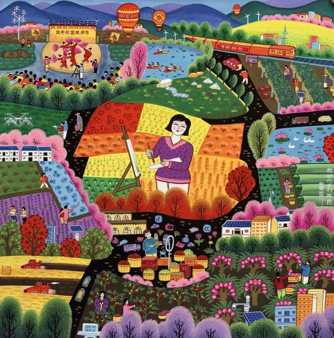 共和国75周年礼赞丨一墙画作“画”活鄠邑(图3) 共和国75周年礼赞丨一墙画作“画”活鄠邑(图3)