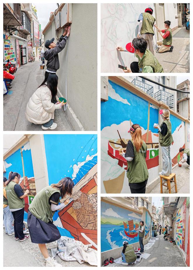 厦门城市职业学院:以墙绘助力社区传承渔港文化(图2) 厦门城市职业学院:以墙绘助力社区传承渔港文化(图2)