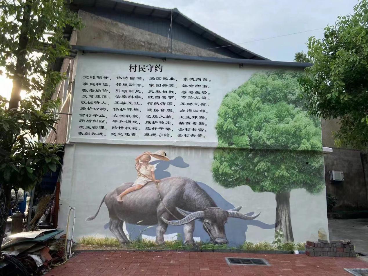 大龙山镇总铺社区:以墙为纸 画美丽乡村(图2) 大龙山镇总铺社区:以墙为纸 画美丽乡村(图2)