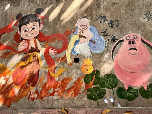 四川攀枝花哪吒系列主题墙绘走红 创作者有“90后”墙绘师还有8岁小学生(图5) 四川攀枝花哪吒系列主题墙绘走红 创作者有“90后”墙绘师还有8岁小学生(图5)